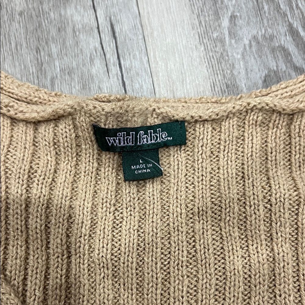 Wild Fable Tan Ribbed Knit Sweater - Picture 2 of 2